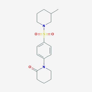molecular formula C17H24N2O3S B5151057 1-{4-[(3-methyl-1-piperidinyl)sulfonyl]phenyl}-2-piperidinone 