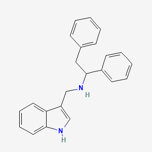 (1,2-diphenylethyl)(1H-indol-3-ylmethyl)amine