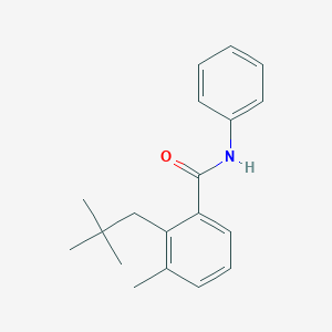molecular formula C19H23NO B515108 3-methyl-2-neopentyl-N-phenylbenzamide 