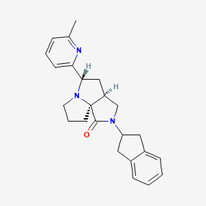 molecular formula C24H27N3O B5151080 (3aS*,5S*,9aS*)-2-(2,3-dihydro-1H-inden-2-yl)-5-(6-methyl-2-pyridinyl)hexahydro-7H-pyrrolo[3,4-g]pyrrolizin-1(2H)-one 
