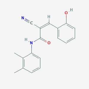molecular formula C18H16N2O2 B5151096 2-cyano-N-(2,3-dimethylphenyl)-3-(2-hydroxyphenyl)acrylamide 