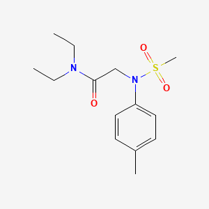 molecular formula C14H22N2O3S B5151106 N~1~,N~1~-diethyl-N~2~-(4-methylphenyl)-N~2~-(methylsulfonyl)glycinamide CAS No. 6167-53-9