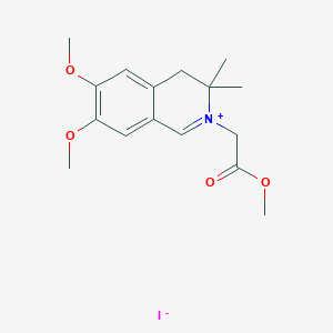 molecular formula C16H22INO4 B5151113 6,7-dimethoxy-2-(2-methoxy-2-oxoethyl)-3,3-dimethyl-3,4-dihydroisoquinolinium iodide 