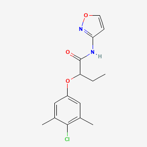 molecular formula C15H17ClN2O3 B5151128 2-(4-chloro-3,5-dimethylphenoxy)-N-3-isoxazolylbutanamide 