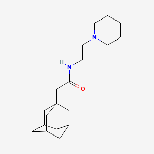 molecular formula C19H32N2O B5151132 2-(1-adamantyl)-N-[2-(1-piperidinyl)ethyl]acetamide 
