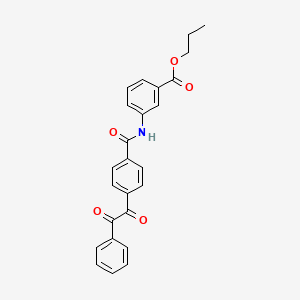 molecular formula C25H21NO5 B5151141 propyl 3-({4-[oxo(phenyl)acetyl]benzoyl}amino)benzoate 