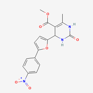 molecular formula C17H15N3O6 B5151185 methyl 6-methyl-4-[5-(4-nitrophenyl)-2-furyl]-2-oxo-1,2,3,4-tetrahydro-5-pyrimidinecarboxylate 