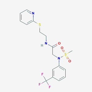 N~2~-(methylsulfonyl)-N~1~-[2-(2-pyridinylthio)ethyl]-N~2~-[3-(trifluoromethyl)phenyl]glycinamide