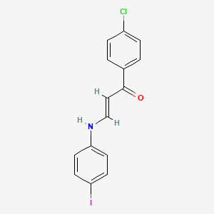 1-(4-chlorophenyl)-3-[(4-iodophenyl)amino]-2-propen-1-one