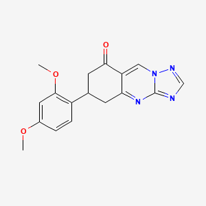 molecular formula C17H16N4O3 B5151216 6-(2,4-dimethoxyphenyl)-6,7-dihydro[1,2,4]triazolo[5,1-b]quinazolin-8(5H)-one 