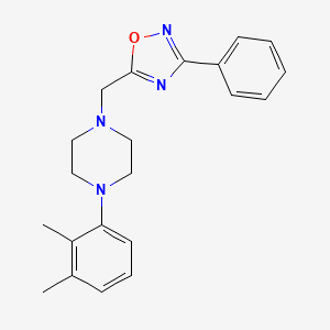 molecular formula C21H24N4O B5151217 1-(2,3-dimethylphenyl)-4-[(3-phenyl-1,2,4-oxadiazol-5-yl)methyl]piperazine 