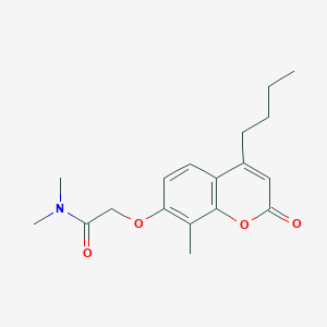 molecular formula C18H23NO4 B5151226 2-[(4-butyl-8-methyl-2-oxo-2H-chromen-7-yl)oxy]-N,N-dimethylacetamide 