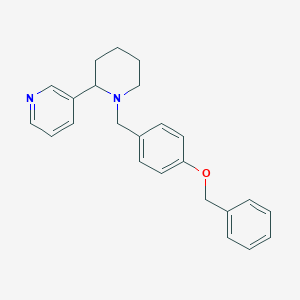 molecular formula C24H26N2O B5151228 3-{1-[4-(benzyloxy)benzyl]-2-piperidinyl}pyridine 