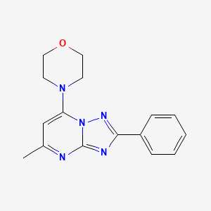 molecular formula C16H17N5O B5151238 5-methyl-7-(4-morpholinyl)-2-phenyl[1,2,4]triazolo[1,5-a]pyrimidine 
