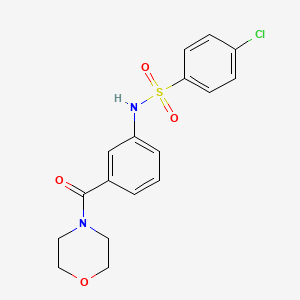 molecular formula C17H17ClN2O4S B5151258 4-chloro-N-[3-(4-morpholinylcarbonyl)phenyl]benzenesulfonamide 