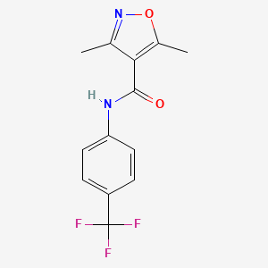3,5-dimethyl-N-[4-(trifluoromethyl)phenyl]-4-isoxazolecarboxamide