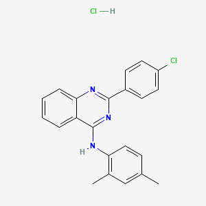 molecular formula C22H19Cl2N3 B5151289 2-(4-chlorophenyl)-N-(2,4-dimethylphenyl)-4-quinazolinamine hydrochloride 