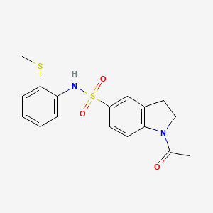 molecular formula C17H18N2O3S2 B5151317 1-acetyl-N-[2-(methylthio)phenyl]-5-indolinesulfonamide 
