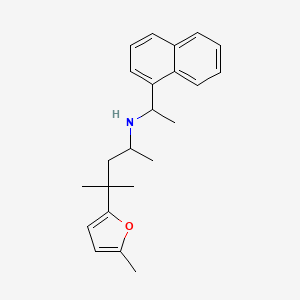 molecular formula C23H29NO B5151332 4-methyl-4-(5-methyl-2-furyl)-N-[1-(1-naphthyl)ethyl]-2-pentanamine 