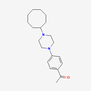molecular formula C20H30N2O B5151363 1-[4-(4-cyclooctyl-1-piperazinyl)phenyl]ethanone 