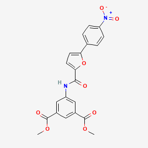 molecular formula C21H16N2O8 B5151368 dimethyl 5-{[5-(4-nitrophenyl)-2-furoyl]amino}isophthalate 