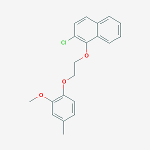 molecular formula C20H19ClO3 B5151372 2-chloro-1-[2-(2-methoxy-4-methylphenoxy)ethoxy]naphthalene 