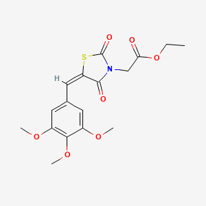 molecular formula C17H19NO7S B5151393 ethyl [2,4-dioxo-5-(3,4,5-trimethoxybenzylidene)-1,3-thiazolidin-3-yl]acetate 