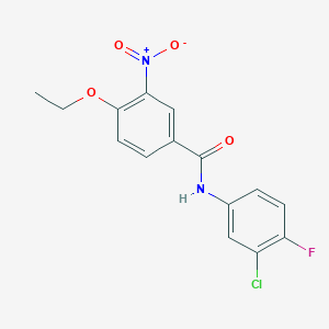 molecular formula C15H12ClFN2O4 B5151399 N-(3-chloro-4-fluorophenyl)-4-ethoxy-3-nitrobenzamide 