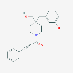 molecular formula C23H25NO3 B5151409 [4-(3-methoxybenzyl)-1-(3-phenyl-2-propynoyl)-4-piperidinyl]methanol 