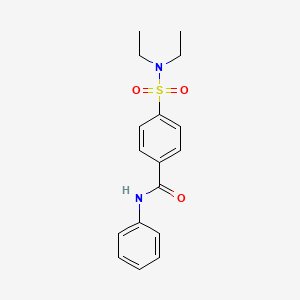 molecular formula C17H20N2O3S B5151425 4-[(diethylamino)sulfonyl]-N-phenylbenzamide 