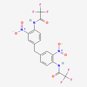 molecular formula C17H10F6N4O6 B5151445 N,N'-[methylenebis(2-nitro-4,1-phenylene)]bis(2,2,2-trifluoroacetamide) 