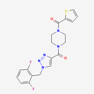 molecular formula C19H17F2N5O2S B5151466 1-{[1-(2,6-difluorobenzyl)-1H-1,2,3-triazol-4-yl]carbonyl}-4-(2-thienylcarbonyl)piperazine 