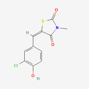 molecular formula C11H8ClNO3S B5151479 5-(3-chloro-4-hydroxybenzylidene)-3-methyl-1,3-thiazolidine-2,4-dione 