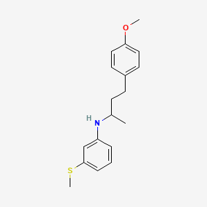 molecular formula C18H23NOS B5151506 N-[3-(4-methoxyphenyl)-1-methylpropyl]-3-(methylthio)aniline 