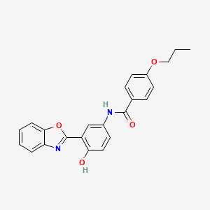 molecular formula C23H20N2O4 B5151513 N-[3-(1,3-benzoxazol-2-yl)-4-hydroxyphenyl]-4-propoxybenzamide 