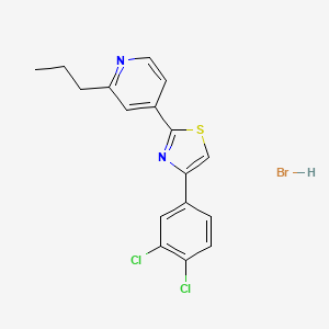 molecular formula C17H15BrCl2N2S B5151521 4-[4-(3,4-dichlorophenyl)-1,3-thiazol-2-yl]-2-propylpyridine hydrobromide 