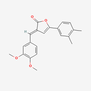 molecular formula C21H20O4 B5151544 3-(3,4-dimethoxybenzylidene)-5-(3,4-dimethylphenyl)-2(3H)-furanone 