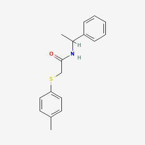 molecular formula C17H19NOS B5151562 2-[(4-methylphenyl)thio]-N-(1-phenylethyl)acetamide 