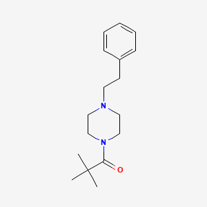 molecular formula C17H26N2O B5151579 1-(2,2-dimethylpropanoyl)-4-(2-phenylethyl)piperazine 