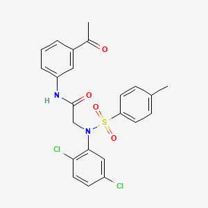 molecular formula C23H20Cl2N2O4S B5151607 N~1~-(3-acetylphenyl)-N~2~-(2,5-dichlorophenyl)-N~2~-[(4-methylphenyl)sulfonyl]glycinamide 