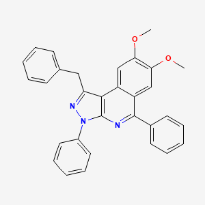 molecular formula C31H25N3O2 B5151614 1-benzyl-7,8-dimethoxy-3,5-diphenyl-3H-pyrazolo[3,4-c]isoquinoline 