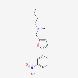 molecular formula C16H20N2O3 B5151638 N-methyl-N-{[5-(3-nitrophenyl)-2-furyl]methyl}-1-butanamine 
