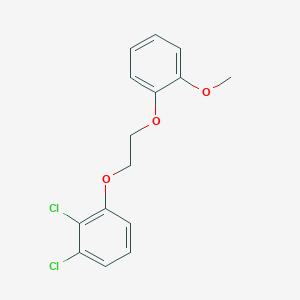 molecular formula C15H14Cl2O3 B5151662 1,2-dichloro-3-[2-(2-methoxyphenoxy)ethoxy]benzene 