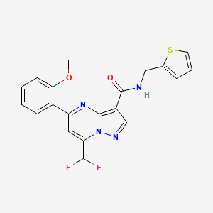 molecular formula C20H16F2N4O2S B5151672 7-(difluoromethyl)-5-(2-methoxyphenyl)-N-(2-thienylmethyl)pyrazolo[1,5-a]pyrimidine-3-carboxamide 