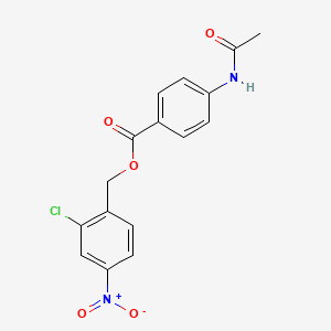 molecular formula C16H13ClN2O5 B5151685 2-chloro-4-nitrobenzyl 4-(acetylamino)benzoate 