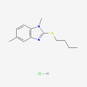 molecular formula C13H19ClN2S B5151690 2-(butylthio)-1,5-dimethyl-1H-benzimidazole hydrochloride 