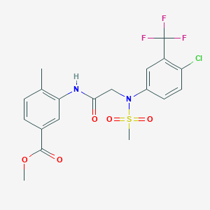 molecular formula C19H18ClF3N2O5S B5151698 methyl 3-{[N-[4-chloro-3-(trifluoromethyl)phenyl]-N-(methylsulfonyl)glycyl]amino}-4-methylbenzoate 