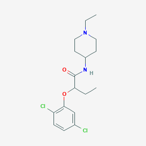 molecular formula C17H24Cl2N2O2 B5151728 2-(2,5-dichlorophenoxy)-N-(1-ethyl-4-piperidinyl)butanamide 
