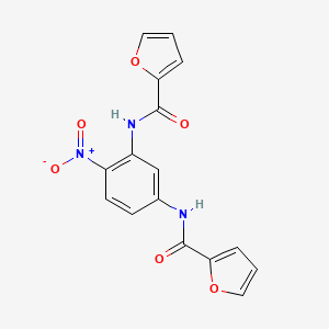 molecular formula C16H11N3O6 B5151788 N,N'-(4-nitro-1,3-phenylene)di(2-furamide) 