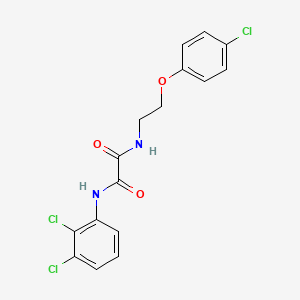 molecular formula C16H13Cl3N2O3 B5151795 N-[2-(4-chlorophenoxy)ethyl]-N'-(2,3-dichlorophenyl)ethanediamide 